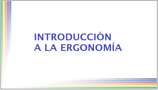 Introducción a la ergonomía